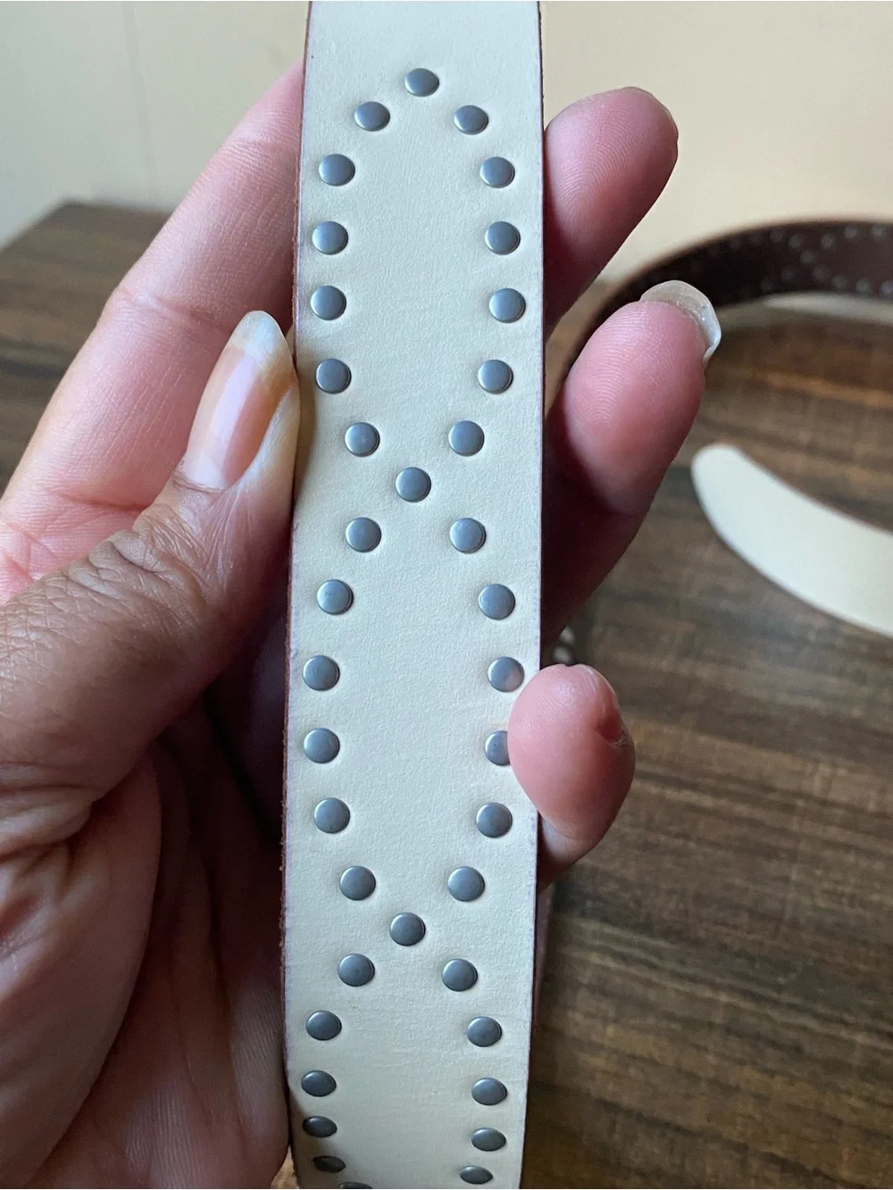 Lucky Leather Studded Belt, 34”